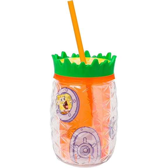 Silver Buffalo Spongebob Gary Pineapple Pineapple Double Wall Tumbler 16 Ounces