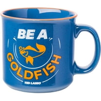 Silver Buffalo Ted Lasso Be a Goldfish Ceramic Camper Mug, 20 Ounces