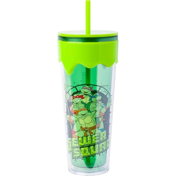 Silver Buffalo Teenage Mutant Ninja Turtles Sewer Squad 3D Sculpted Tumbler, 26oz