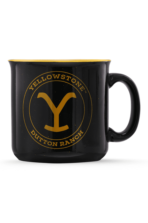 Silver Buffalo Yellowstone Dutton Ranch Ceramic Camper Mug, 20 oz