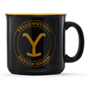 Silver Buffalo Yellowstone Dutton Ranch Ceramic Camper Mug, 20 oz