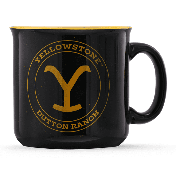 Silver Buffalo Yellowstone Dutton Ranch Ceramic Camper Mug, 20 oz