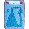 thumbnail image 1 of Silver Buffalo Top Gun: Maverick Plane Schematic 45" x 60" Fleece Throw, Soft and Cozy Blanket, 185 GSM, 1 of 6