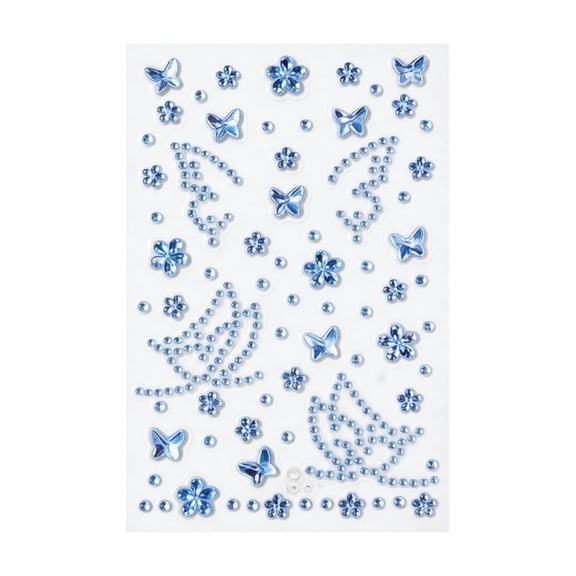 Silver Butterfly Face Jewels Stickers, Self-Adhesive Rhinestone Gems for Eyes Cheeks, Sparkly Body Art Decals for Festival Rave Party Makeup Stage Performance, Plastic