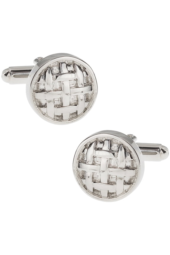 Silver Button Cufflinks by Cuff-Daddy