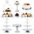 Silver Cake Stand Cupcake stand Dessert Table Display Set 3 Tiered Tray