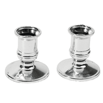 Silver Candlestick Candle Holders - Decorative Candle Holders for Candlesticks Taper Candles Set of 2 for Dinning Table Fireplace Mantel Home Coffee Decorations