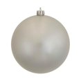 thumbnail image 1 of Silver Candy UV Drilled Ball Ornament, 6 in. - 4 per Bag, 1 of 1