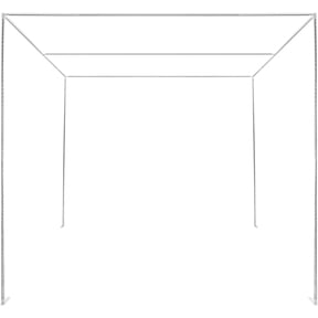Silver Canopy Bed Frame Mosquito Net Support, Stainless Steel Bed Mosquito Netting Canopy Frame Fit for 4.92ft and 5.91ft Bed Different Mosquito Nets (2 * 2 * 2m)
