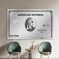 thumbnail image 1 of Silver Canvas, Your Name Here Poster, Modern Wall Art, American Express Card, Gift Art Canvas, Abstract Poster, Fashion Art, Canvas Wall Decor - Rolled Canvas, 1 of 5