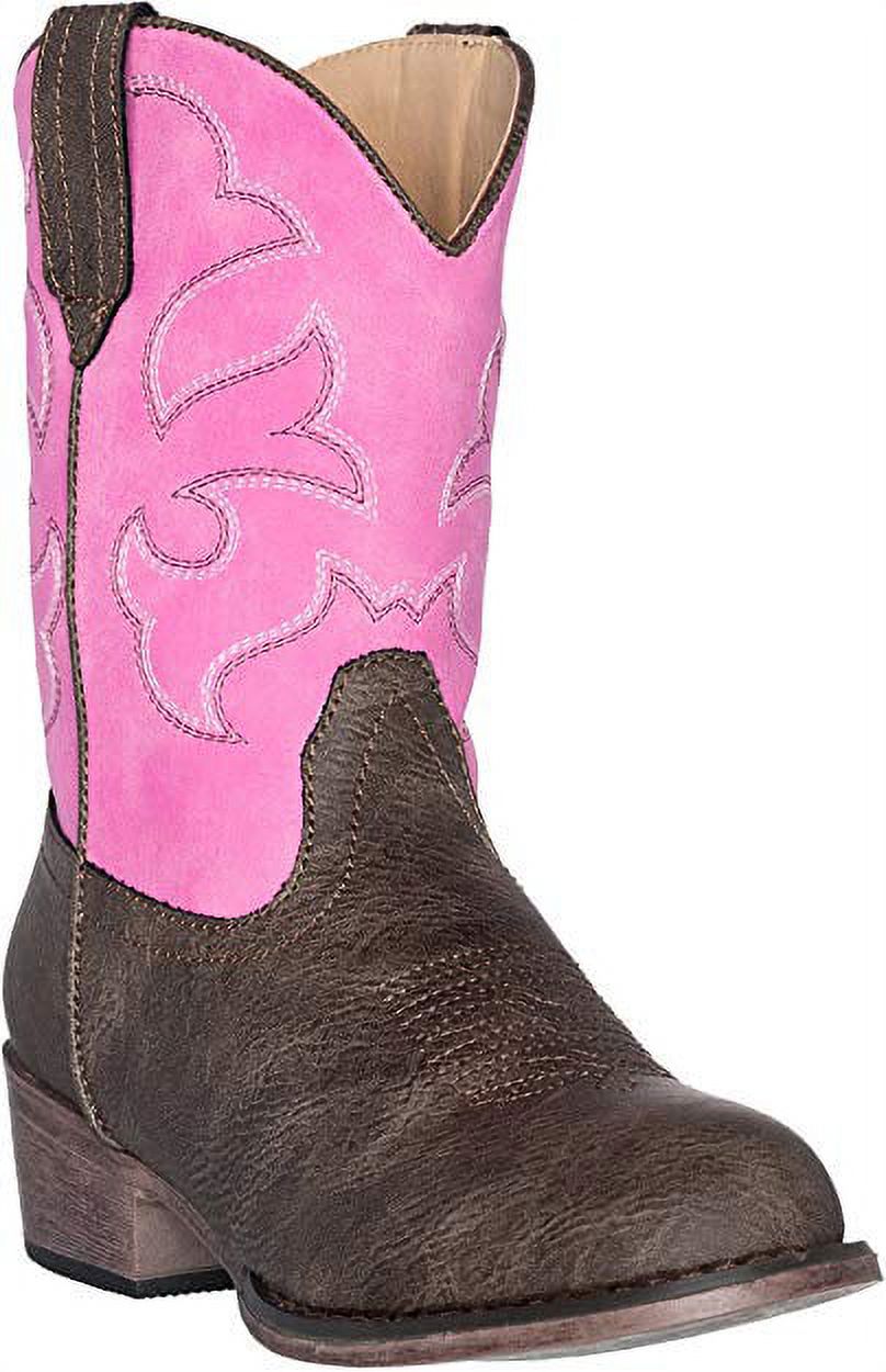 Silver Canyon Children Western Kids Cowboy Boot, 6 M US Toddler - Pink Brown - image 1 of 5