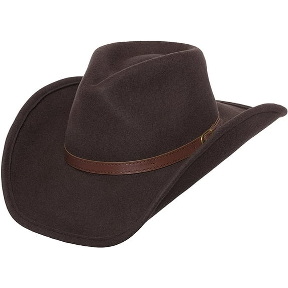 Silver Canyon Men's Outback Wool Cowboy Shapeable Western Hat, XX-Large - Brown