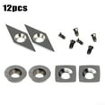 IMOTECHOM 8-Pieces Carbide Cutters Inserts Set With Screws And Hex Key