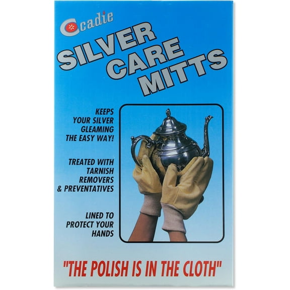 Silver Care Mitts - Polishing and Cleaning Cloth Gloves for Gold, Copper and Brass Jewelry| Keeps Your Silver Gleaming and Protect Your Hands Dark Brown (1 Pair)