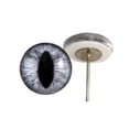 thumbnail image 1 of Silver Cat Glass Eyes on Wire Pin Posts, 1 of 3