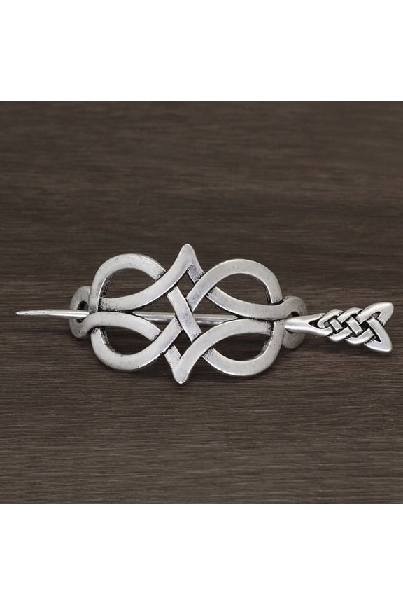 Silver Celtic hair clips Viking Celtic hair clips Celtic hair knots hair sticks Vintage metal hair clips Women's vintage hair accessories