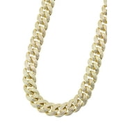 FROST NYC Silver Chain - Gold Double Row Iced Out Miami Cuban Link Chain