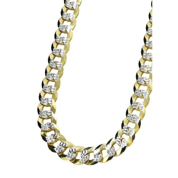 Silver Chain - Mens Gold Chain / Curb Cuban Diamond Cut Chain