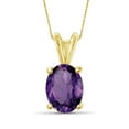 thumbnail image 1 of Silver Chain Necklace for Women – 14K Gold Plated Silver Necklace with Sparkling Genuine 1.50 CTW Purple Amethyst – Chic, Stunning Silver Statement Necklace Gifts by JewelersClub, 1 of 4