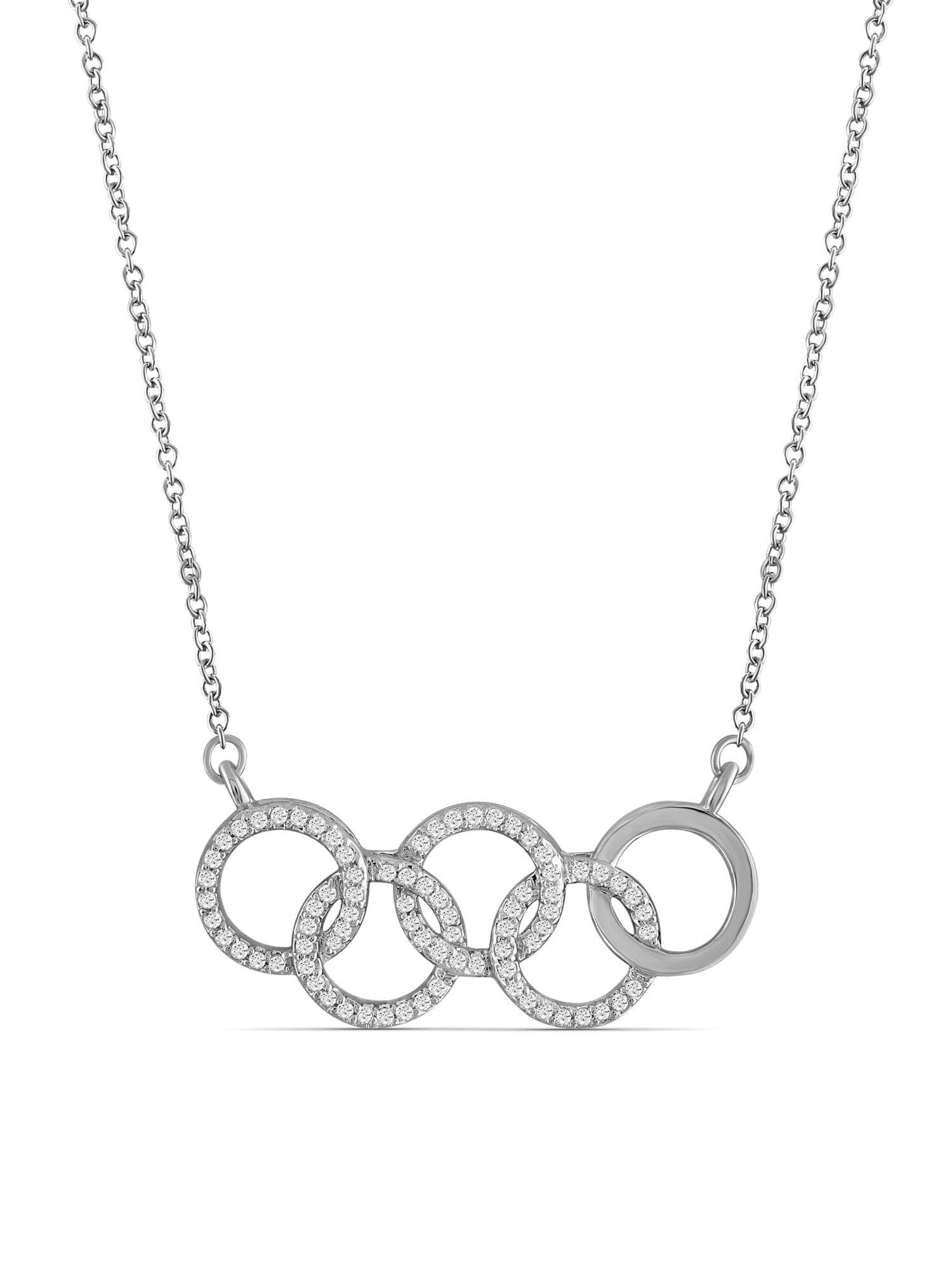 Personalised Russian 5 Ring Necklace with Engraved Names Silver – IfShe UK