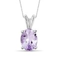 thumbnail image 1 of Silver Chain Necklace for Women – .925 Sterling Silver Necklace with Sparkling Genuine 1.50 CTW Pink Amethyst – Chic, Stunning Silver Statement Necklace Gifts by JewelersClub, 1 of 4