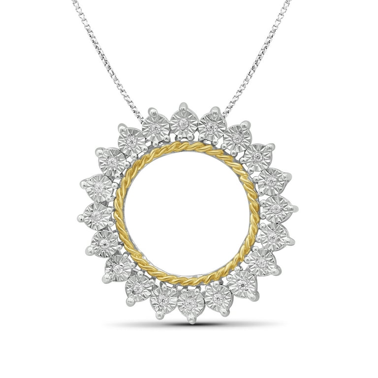 Silver Chain Necklace for Women – Two Tone Sterling Silver