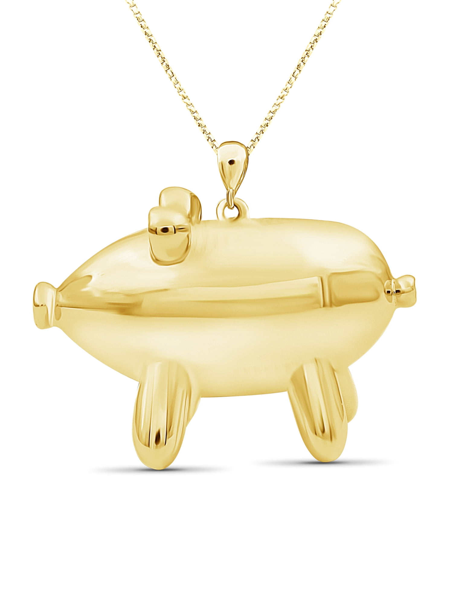 Silver Chain Necklace for Women – 14K Gold Plated Silver Pig Necklace – Chic, Stunning Silver Statement Necklace Gifts by JewelersClub