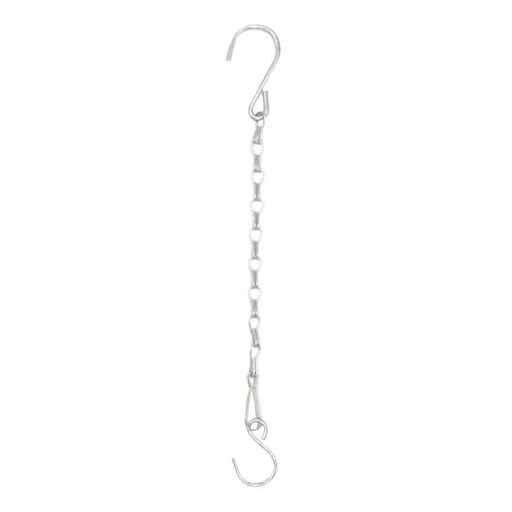 Silver Chain Silver Hanging Chain for Outdoor Decor 11 Inch Metal Chain with Hooks, Versatile Plant Hanger for Bird Feeders Lanterns Planters, Rust-Resistant Chain for Garden in Silver Hanging Chain