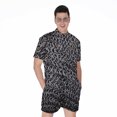 thumbnail image 1 of Silver Chainmail Short Sleeve Men'S Rompers Casual Summer Jumpsuits Outfit, 1 of 4