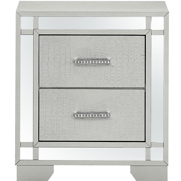 Silver Champagne Accent Table, Quick Setup / Complement Modern Designs