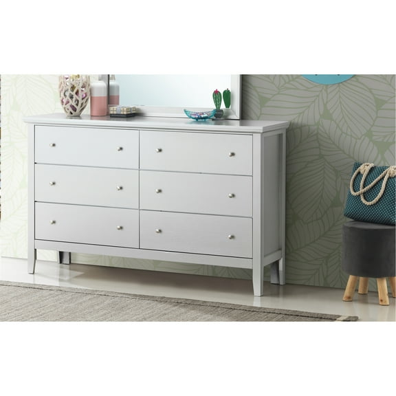 Silver Champagne G1333-d Dresser - Affordable, , Fully Assembled, French Drawers, Long-lasting Tarnish- Metal Hardware Glory Furniture Champagne, Print, All Pieces ,