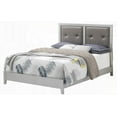 thumbnail image 1 of King Size Metal Platform Bed 52"H X 80"W X 85"D Durable No Box Spring Gray for Master Bedroom, 1 of 5