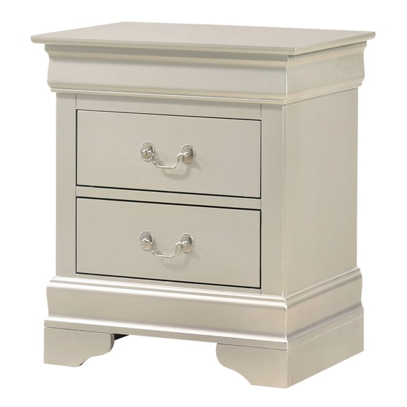 Silver Champagne Nightstand / Classic Style for Easy Setup