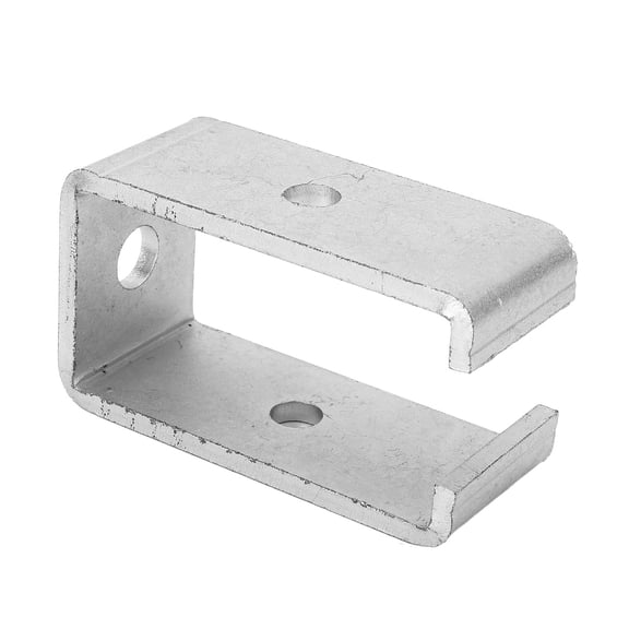 Silver Channel Trolley Track Hanger Bracket Heavy Duty Intermediate Support for Sliding Door (10 in / 25.4 cm)