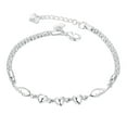 thumbnail image 1 of Silver Charm Bracelet for Women, Heart Charm Bracelet Chain, Fashion 925 Silver Bracelet for Women & Girls, 1 of 8