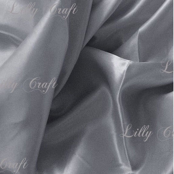 Silver Charmeuse Satin Fabric 58”/60” Inches Wide - Sold By The Yard
