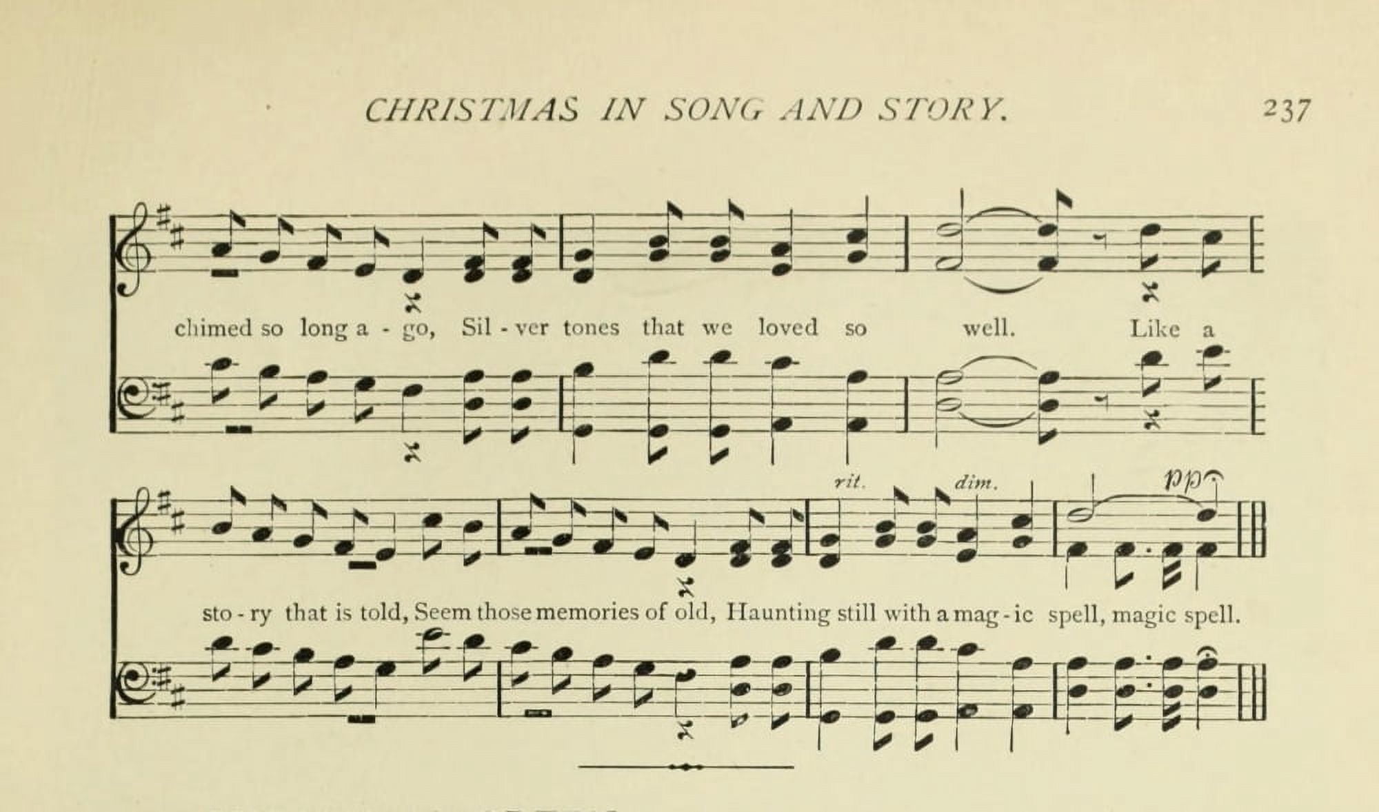 Silver Chimes 2 Christmas in Song 1891 Canvas Art - (24 x 36)