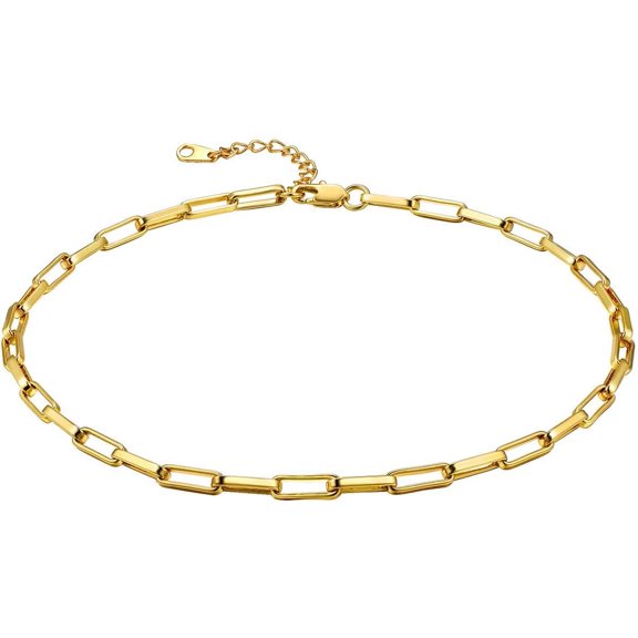 Silver Choker Necklace for Women 925 Sterling Silver Dainty Bead Chain Minimalist Choker Chains for Mom(Box)