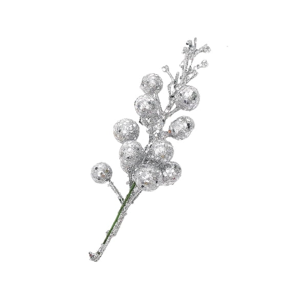 Silver Christmas Tree Berry Ornament Xmas Decor Holiday Home Party Decoration Festive Natural Style Accessories To Complement Your Existing Decor