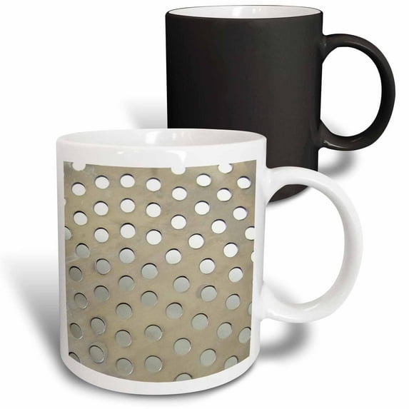 3drose, Silver Chrome and Circles, 11oz Magic Transforming Mug