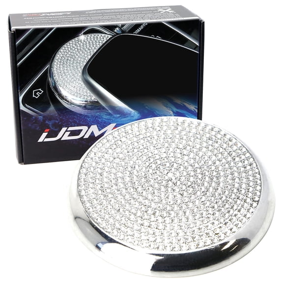 Silver Chrome Bling Crystal Decor Cover Trim For Mercedes W205 C-Class X205 GLC-Class, W213 E-Class Multimedia Control Dialer