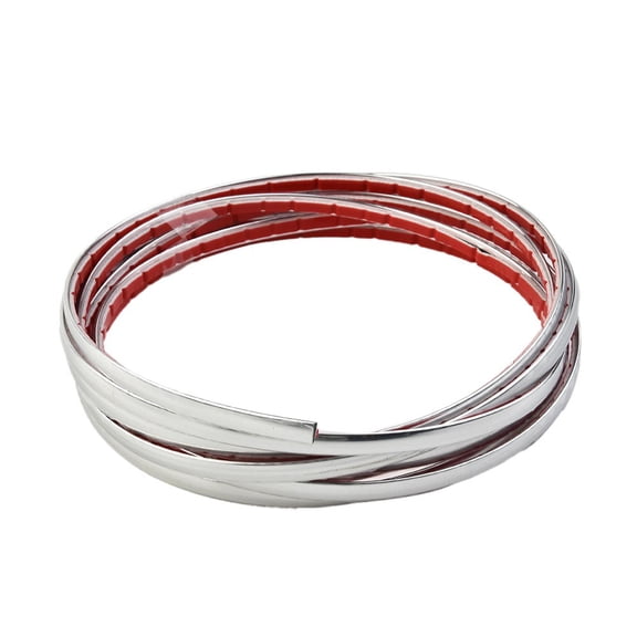 Silver Chrome Strip Car Door Edge Casement Bumper Moulding Trim Decor 6Mm*3Meter