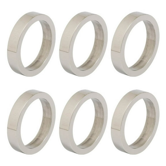 Silver Circle Napkin Ring (Set of 6)