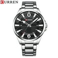 thumbnail image 1 of Silver Classic Quartz Wristwatch CURREN Top Men Luxury Business Watches Personality Fashion Stainless Watchproof Clock Male 8393, 1 of 1