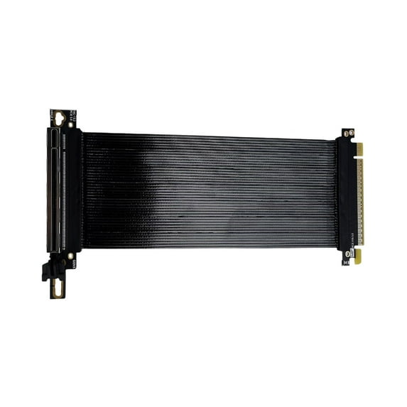 Silver Coated PCIe 5.0 X16 Right Angled Risers Cable For Vertical GPU ...