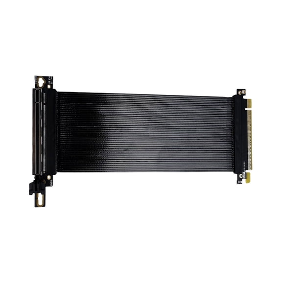 Silver Coated PCIe 5.0 X16 Right Angled Risers Cable For Vertical GPU Mounting And High Bandwidth