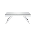 thumbnail image 1 of Silver Coffee Table With Mirrored Look - Made From Engineered Woods 5 Mm Beveled Mirror & Strong Iron Base Add Glamour Tops Sides Floor Plastic Glides Uncomplicated 3 Assembly Instructions Tools, 1 of 2