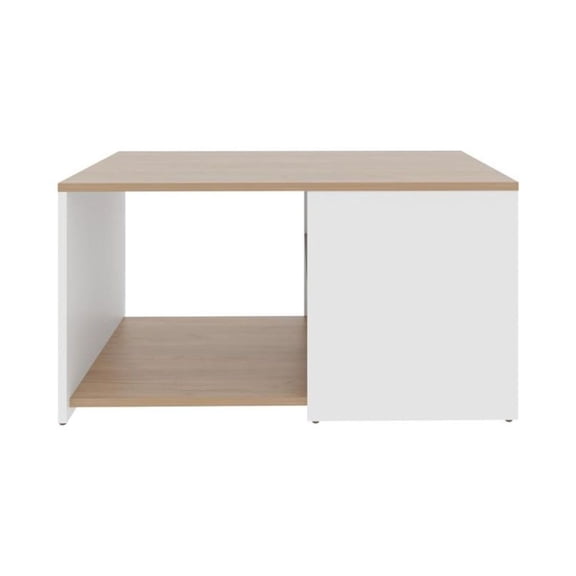 Silver Coffee table, Living Room, Light Oak/White