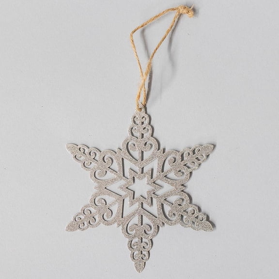Silver Color Metal Snowflake Ornament