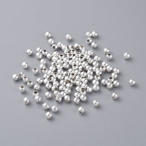 Silver Color Plated Round Iron Spacer Beads about 2mm in diameter 2mm wide Hole: 1mm